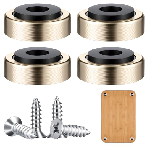 4 Pack Cutting Board Feet with Non-Slip Pads Durable Rubber Feet with Non Slip Pads Aluminum Alloy for Wood Bamboo Cutting Board Protecting Countertops from Scratches