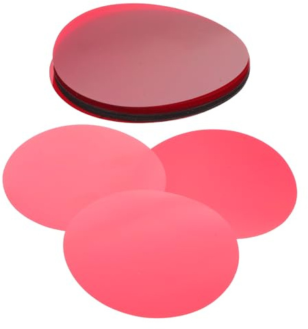 BESPORTBLE Gels D'éclairage Circulaires à Lumière Chaude 70 Mm Rouge Noble 50 Pièces, Filtres Transparents pour Lumières Stroboscopiques, Autocollants de Correction Couleur pour Studio Photo