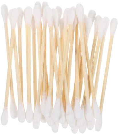 Operitacx Bastoncini di Cotone Multiuso per Pulizia Orecchie e Make-up, Punta in Ovatta Biodegradabile, Confezione Ecologica