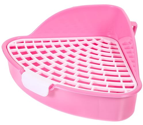 LALAFINA Lettiera per Coniglio in Plastica Leggera e Pratica, Toilette Angolare per Roditori Come Conigli e Topi, per Soggiorno o Parco