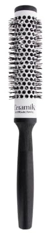 Tek Termisk Keramisk Hårborste med Porös Keramisk Yta Ø 24 mm | Styling för Mellanlångt & Texturerat Hår