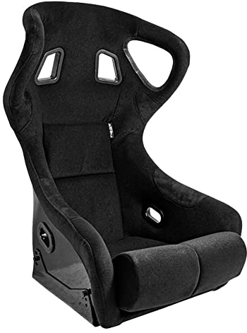 Sedile Sportivo 'BS6' - Nero - Schienale Fisso in Poliestere - incl. Slitte
