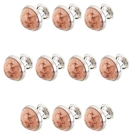 Utoolmart Leather Rapid Rivets, No.15 Tubular Double Cap Rivets, Metal Button Round Studs Brass Rivets for DIY Leather Crafts/Shoes/Bag/Jeans/Clothes/Belts Repairs Decoration 10 Pcs