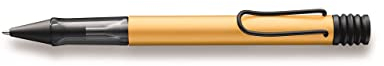 LAMY 1235509 AL-star Kugelschreiber 299 – Kuli aus Aluminium in der Farbe Gold/Schwarz mit ergonomischem Griff und transparentem Griffstück – Mit Großraummine – Strichbreite M