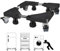 Winzwon Carrello Lavatrice con Ruote Base Lavatrice Piedini Antivibrazione Supporto Lavatrice Asciugatrice e Frigorifero Carrello Cucina, Regolabile Lunghezza 41,5 a 65,5 cm,Capacità di Peso 220 kg