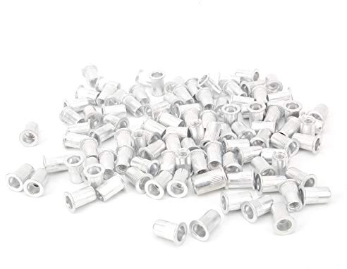 100 Stück/plattierte Zugnietmuttern Aluminium-Flachkopf und vertikale Nietmutter M3(M6*100pcs)