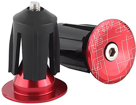 RiToEasysports Tappi per estremità Manubrio per Bicicletta, 2 Pezzi Tappi per Tappi Terminali per Manubrio Bici per Mountain Bike Bici da Strada Bicicletta Pieghevole MTB(Rosso)