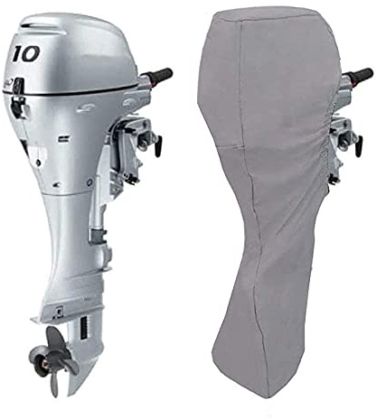 WWYL Motorabdeckung Für Boote,Außenborder Abdeckung,mit 420D Heavy Duty Oxford-Gewebe + Zusätzlicher PVC-Beschichtung Wasserdicht Außenborder Persenning Abdeckung