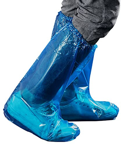 Couvre-chaussures Monouso 50 pièces imperméables et épaissis, couvre-bottes pour élevages, prévention de l'épidémie dans les élevages de porcs couvre pieds en plastique