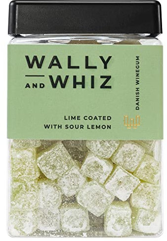Wally and Whiz - Dänische Gourmet Weingummis - Limette und Saurer Zitrone Geschmack - Süßigkeiten Fruchtgummis - Tolles Geschenk - Vegane Glutenfrei & Allergenfrei - Natürliche Aromen/Farben 240g