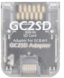 NORMICHIC GC2SD Adaptateur de carte micro SD, carte mémoire TF pour console NGC Gamecube Wii (T-White)