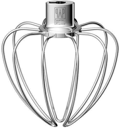 Fouet en acier inoxydable pour batteur KitchenAid à tête inclinable, remplace K45WW, idéal pour battre les œufs, la crème épaisse, faire des gâteaux et fouetter la mayonnaise