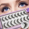 Extension ciglia finte 3D – 10 paia di ciglia finte individuali, look naturale, lunghezza 6 – 13 mm, ciglia naturali a D ricci