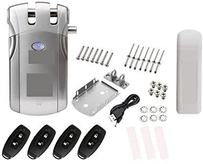 Smart Deadbolt Smart Lock Wireless WiFi Bluetooth Tuya APP Remote Control Electronic Keyless Door Invisible Lock 433MHz Phone Control Keyless Entry Smart Door Lock (Color : 1,