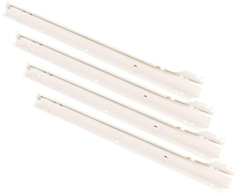BLUM Schubladenauszug | Rollschubführung 300mm Teilauszug ; 1 Paar cremweiß (Packung mit 4)