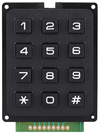 KIMISS Hochwertige 12-Tasten-Tastaturmodule 3x4 mit Drucktasten, Ideale Externe Tastatur für den Mikrocontroller-Einsatz – Kompaktes MCU-kompatibles Tastaturmodul mit Ziffern und