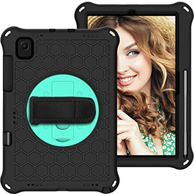 Tablet PC Hülle Compatible with Samsung Galaxy Tab S5E 10.5 Tablet Case 2019, Compatible with SM-T720 / T725 Leicht und Ganzkörper-robuster Pflicht, stoßfestes Drehen, Handgriff, Schultergurt Schutz(