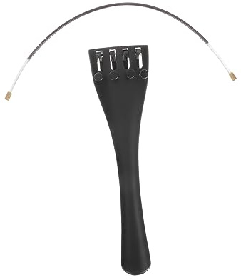 ibasenice Cello-saitenhalter Aus Aluminiumlegierung Schwarz Ersatzteil Mit Integrierten Feinstimmern Einfach Zu Montieren Bedienen