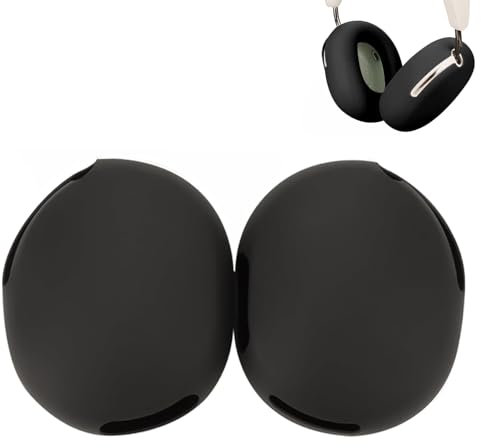 Adhiper Silicone Earpads Cover for Sonos Ace Headphones, Sweat Ear Pads Cover/Case Cover/Headphone Cover Accessories, Sweatproof & Easily Washable（Black）