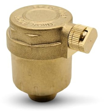 DOJA Barcelona | Valvola Sfiato Aria Automatica Mini | Uscita Laterale | 1/2 | Valvola di Sfiato Automatica | Valvola Sfogo in Ottone | Valvola Sfiato Termosifone Automatica Radiatore