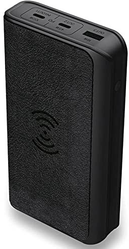 Power Bank solare da 26800 mAh, caricabatterie wireless Qi veloce, torcia portatile per esterni, arancione