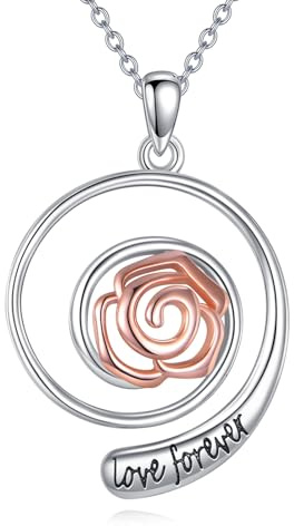 CUPENDA Ringhalter Kette Halskette 925 Sterlingsilber Ringhalter-Halsketten für Hochzeit Verlobung nblüte zum Valentinstag Geburtstag für Damen