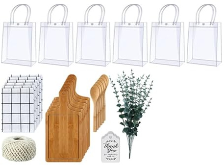 ALCXAZS Elegante juego de tablas de quesos, regalo para amantes del queso, imprescindible para las fiestas, caja Para madera, 6 juegos