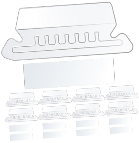 DEARMAMY 100 Stück Teiliges Abnehmbare PVC Hängeregister registerkarten mit Beschreibbaren Kleinen Namensschildern für Ordner und Wichtige Dokumente Transparent Robust und Praktisch zur