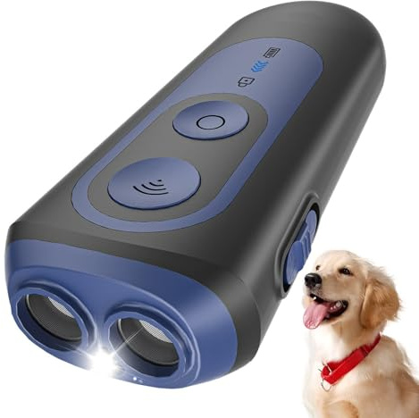Holercoco Anti-Bell Gerät für Hunde, Ultraschall 3 Modi Hundetrainingsgerät bis 15 m Reichweite, Tragbarer Bellerstopper ohne Schock