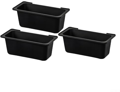 3 Pack Grilling Grease Drip Trays Efficient Oil Drain Box for Clean Cooking (Black)