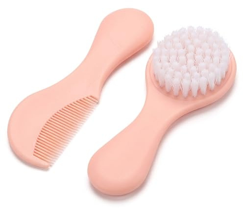 Baby Hair Brush Set, Gentle Baby Comb and Brush Set for Newborns & Infants, Soft Bristles for Cradles Cap & Daily Care