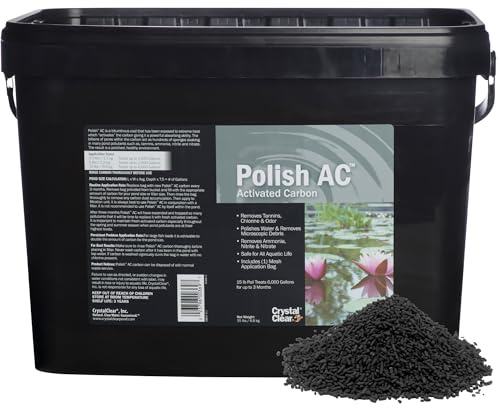 CrystalClear Polish AC Activated Carbon Filtration Media for Tannins, Odor & Debris, Create Crystal Clear Water and Enhance Filtration, 15 lbs