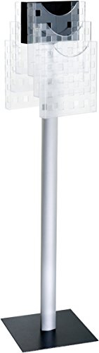 Helit H6813802 - Prospektbodenständer the heli grid 6 x DIN A4, glasklar / silber
