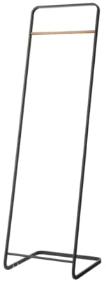 YAMAZAKI 7672 TOWER Coat Hanger, black, Steel/Wood, 40 x 40 x 140 cm