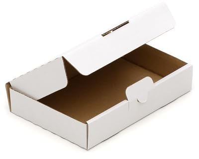 KK Verpackungen Maxibriefkartons 240 x 160 x 45 mm Weiß DIN A5 (Außenmaß 240 x 160 x 50 mm) | 100 Stück, Versandkartons Faltschachteln Maxibrief Post-Kartons für Warensendungen Büchersendungen (MB02)