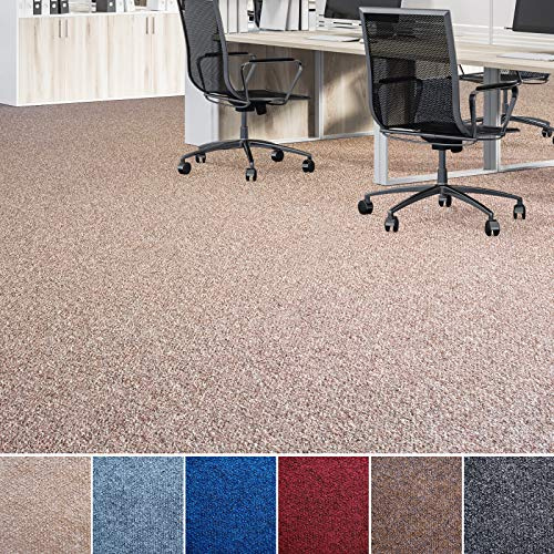 Casa Pura® Malta Moquette agugliata, dimensioni a scelta, certificato Gut, senza fumi, idrorepellente, al metro, beige, beige