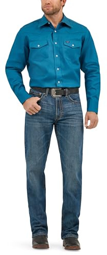 Wrangler Camisa para Hombre, Cuero crudo, Large