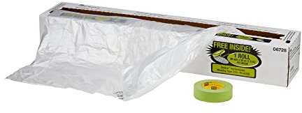 3M Overspray Protective Sheeting with 233+ Masking Tape (36 mm), 06728