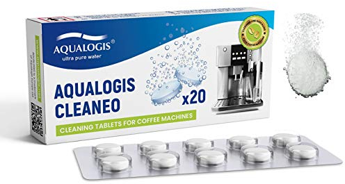 Aqualogis Cleaning Tablets For Krups XS3000, Jura, Bosch TZ80001N, Philips CA6704 Coffee Machine 20 counts