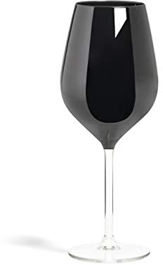 Excelsa 60492 Color Wine Set 6 Calici Vino, Vetro, Nero