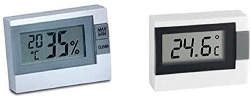 TFA Dostmann Digitales Thermo-Hygrometer, 30.5005, zur Raumklimakontrolle & Dostmann Digitales Thermometer, 30.2017.02, weiß