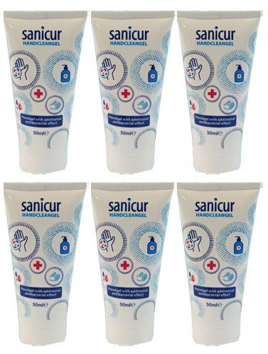 Sanicur Sanitising Hand Gel 50ml (6 Pack)
