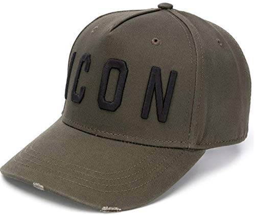 DSQUARED2 | Icon BCM4001 M1974 Distressed Bold Logo Baseball Cap - Khaki