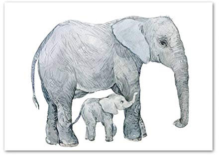 LCSLDW Leinwanddruck，Nette Zirkus Elefant Kinderzimmer Wandkunst Leinwand Malerei Nordic Poster Und Drucke Tiere Wandbilder Baby Kinderzimmer Home Decor, 21X30Cm Ohne Rahmen