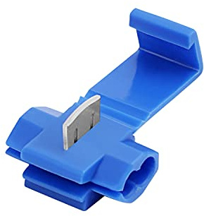 100pcs Solderless Quick Splice Snap Wire Connectors, 18-14 AWG Splice Connector (Cable Joiner), Blue Cold Pressed Insulated Electric Wire Crimp Connectors