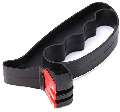 14 x 7 x 2.5 cm Aiguiseur de couteaux 2 en 1, carbure de tungstène,ciseaux | Carbure de Tungstène Durable, Poignée Antidérapante, Affûtage jusqu'à 10 000 Lames, Compatible Cuisine et Atelier