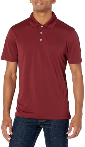 Amazon Essentials Men's Golf Polo Shirt, Short Sleeve, Slim-Fit, Quick-Dry