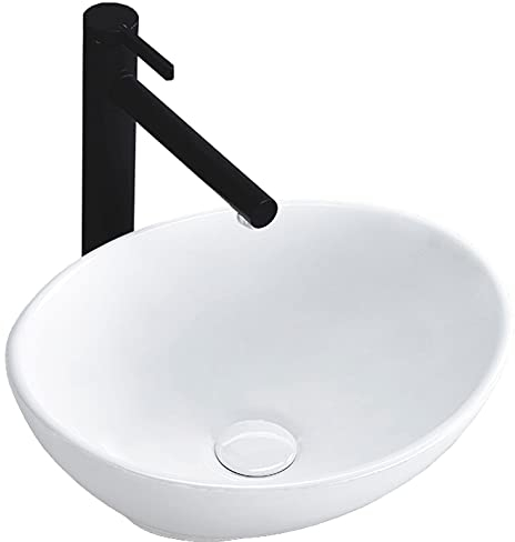Rea Lavabo da Appoggio Sofia Mini White Lavabo Bagno 340 x 270 x 130 mm Ceramica (Bianco)