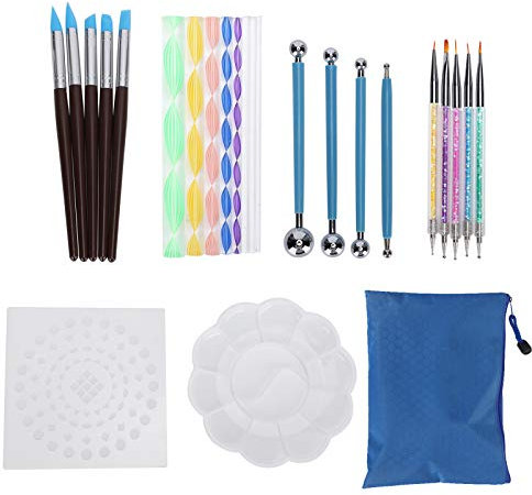 HEEPDD Mandala DIY Dotting Set, Mandala Peinture Set avec Fermeture éClair, Mandala DIY Dotting Set CréAtivité DIY pour DéButants IdéAl Starter Kit Friends