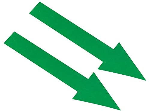 PATIKIL 6x2 Arrow Sticker, 12 Pack PVC Removable Self Adhesive Waterproof Floor Decal Wall Marking Arrow Sign for Road Instructions, Green